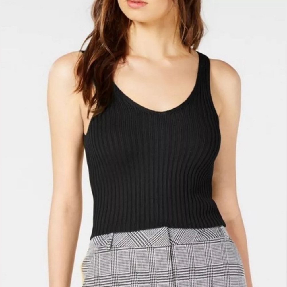 NWT Project 28 NYC Ribbed Sweater Tank Black Women Size XL